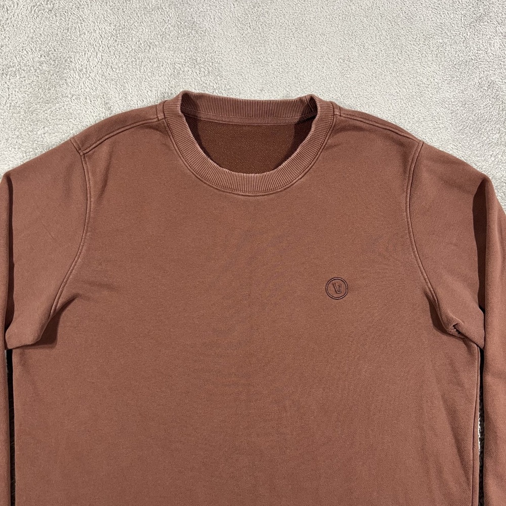 Vuori Cypress Crew Sweatshirt Mens Large Brown Sweater V255 French Terry - Picture 2 of 9